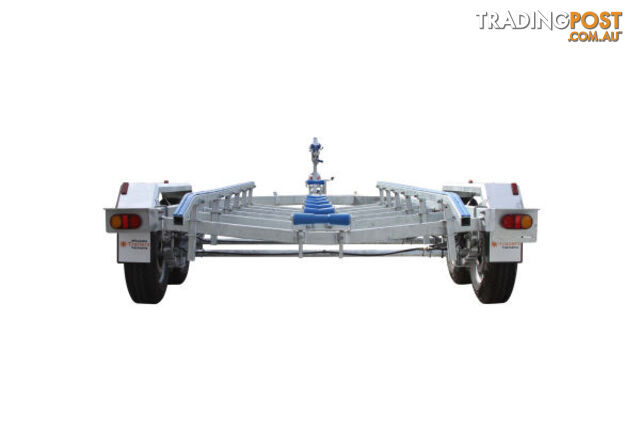 8M Braked Tandem Boat Trailer With Skids 