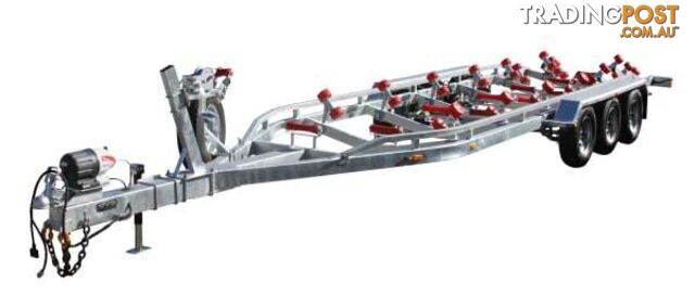 8M Tri-Axle Boat Trailer With Rollers