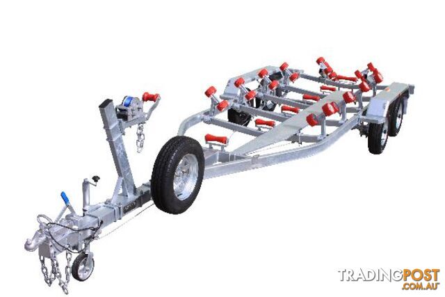 7M Braked Tandem Boat TrailerWith Rollers 