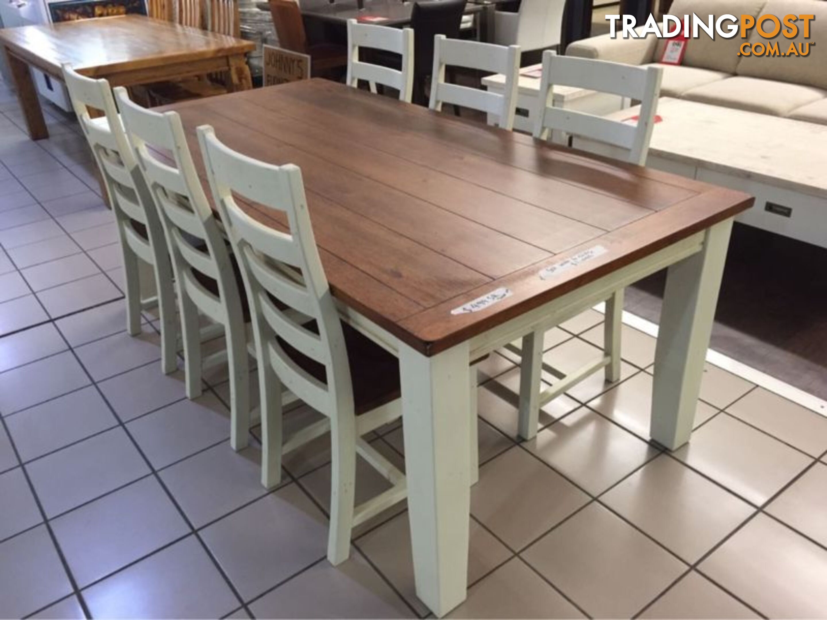 CLEARANCE - SNOWY RIVER DINING SET (7 PIECES)