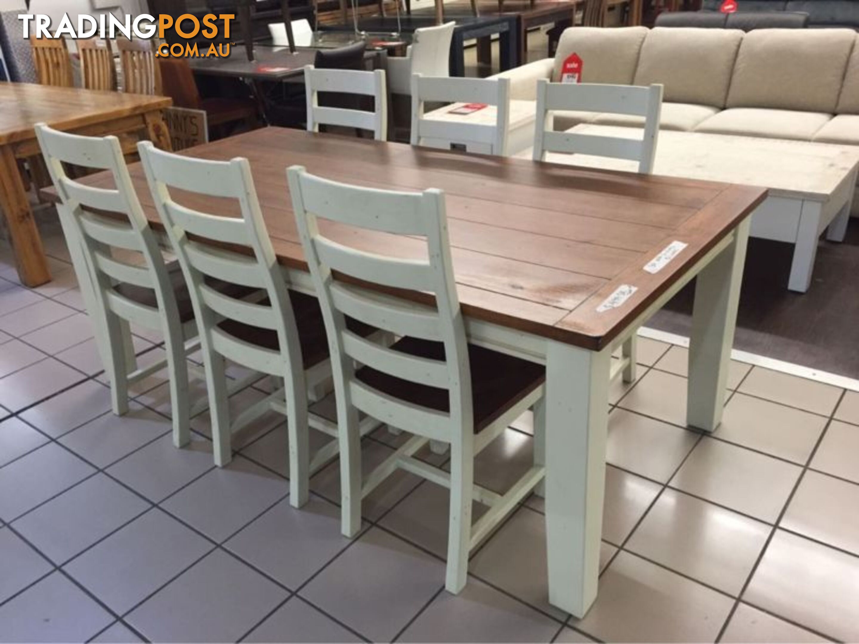 CLEARANCE - SNOWY RIVER DINING SET (7 PIECES)