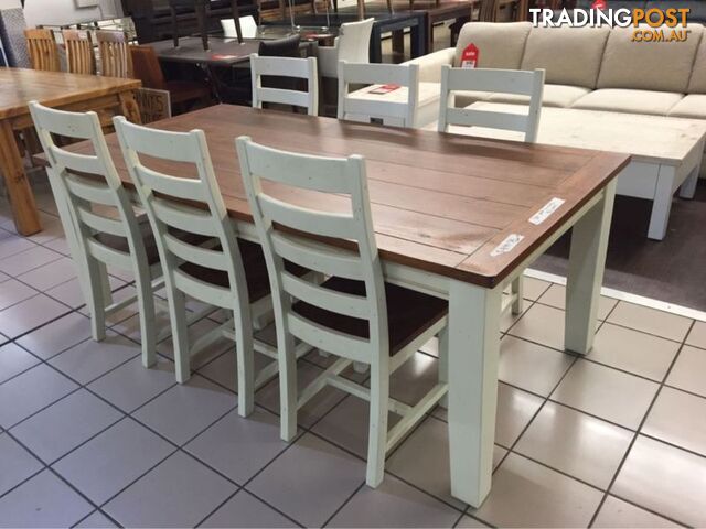 CLEARANCE - SNOWY RIVER DINING SET (7 PIECES)