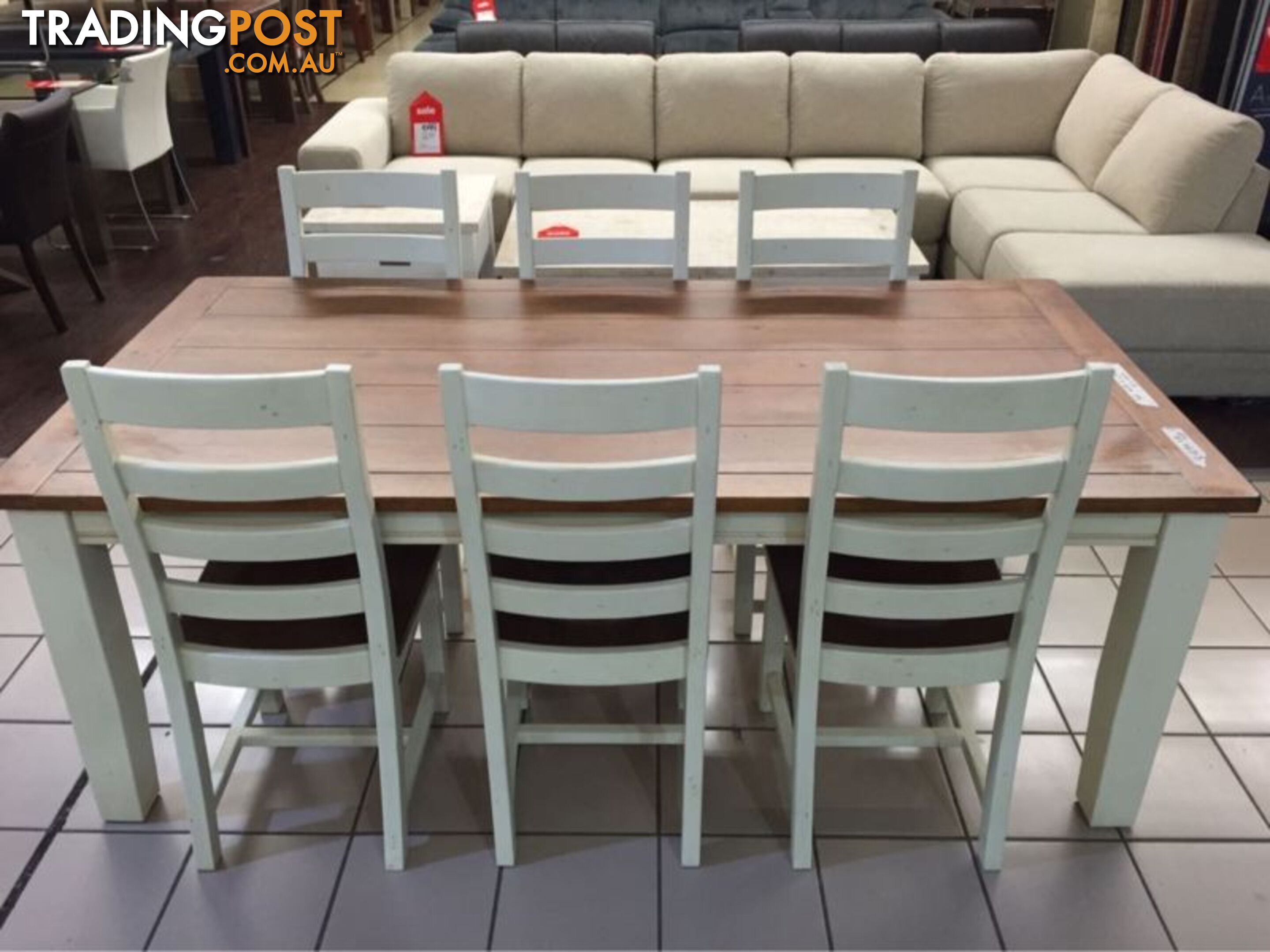 CLEARANCE - SNOWY RIVER DINING SET (7 PIECES)