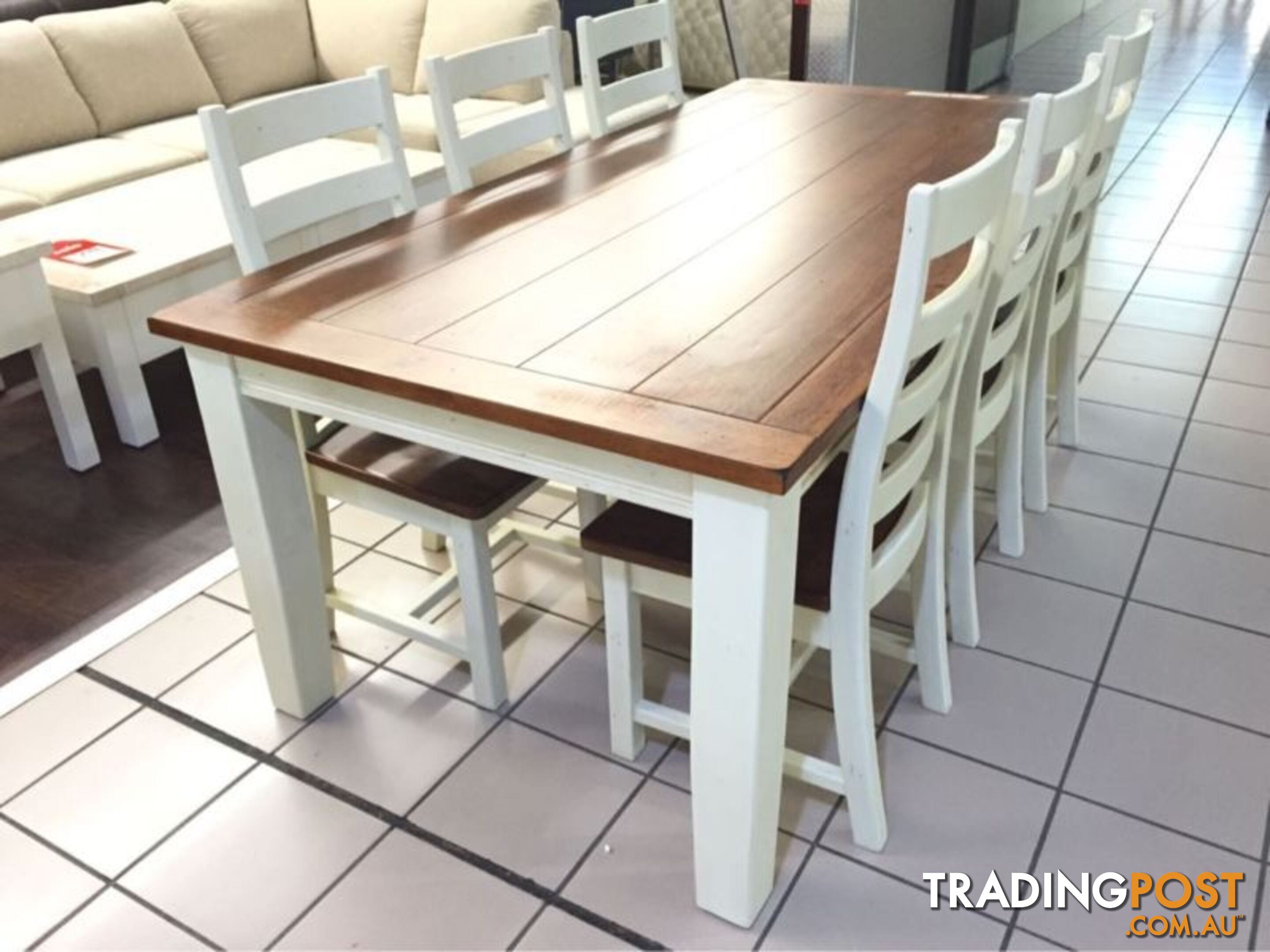 CLEARANCE - SNOWY RIVER DINING SET (7 PIECES)