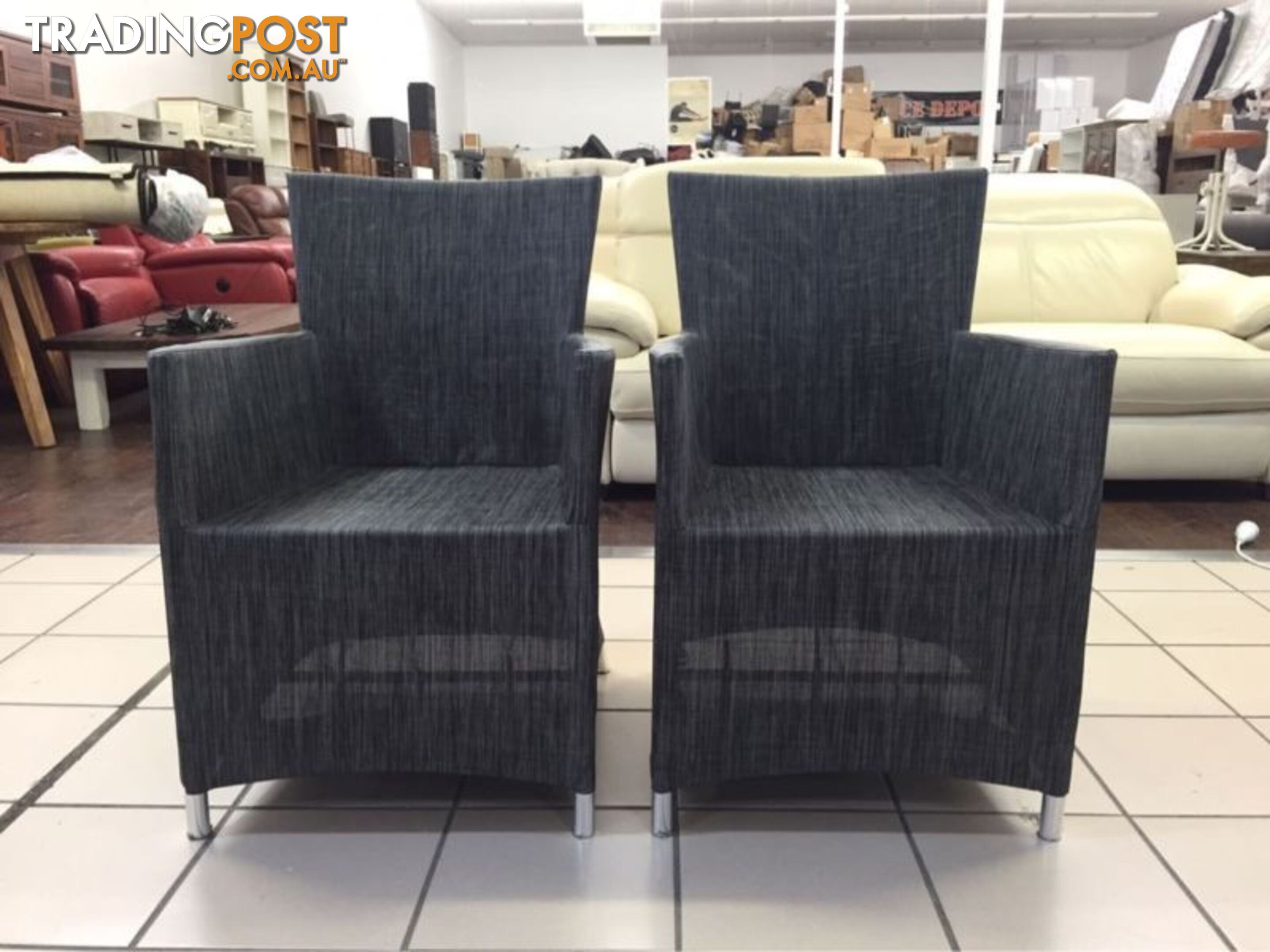 BONDI DINING CHAIRS CHARCOAL