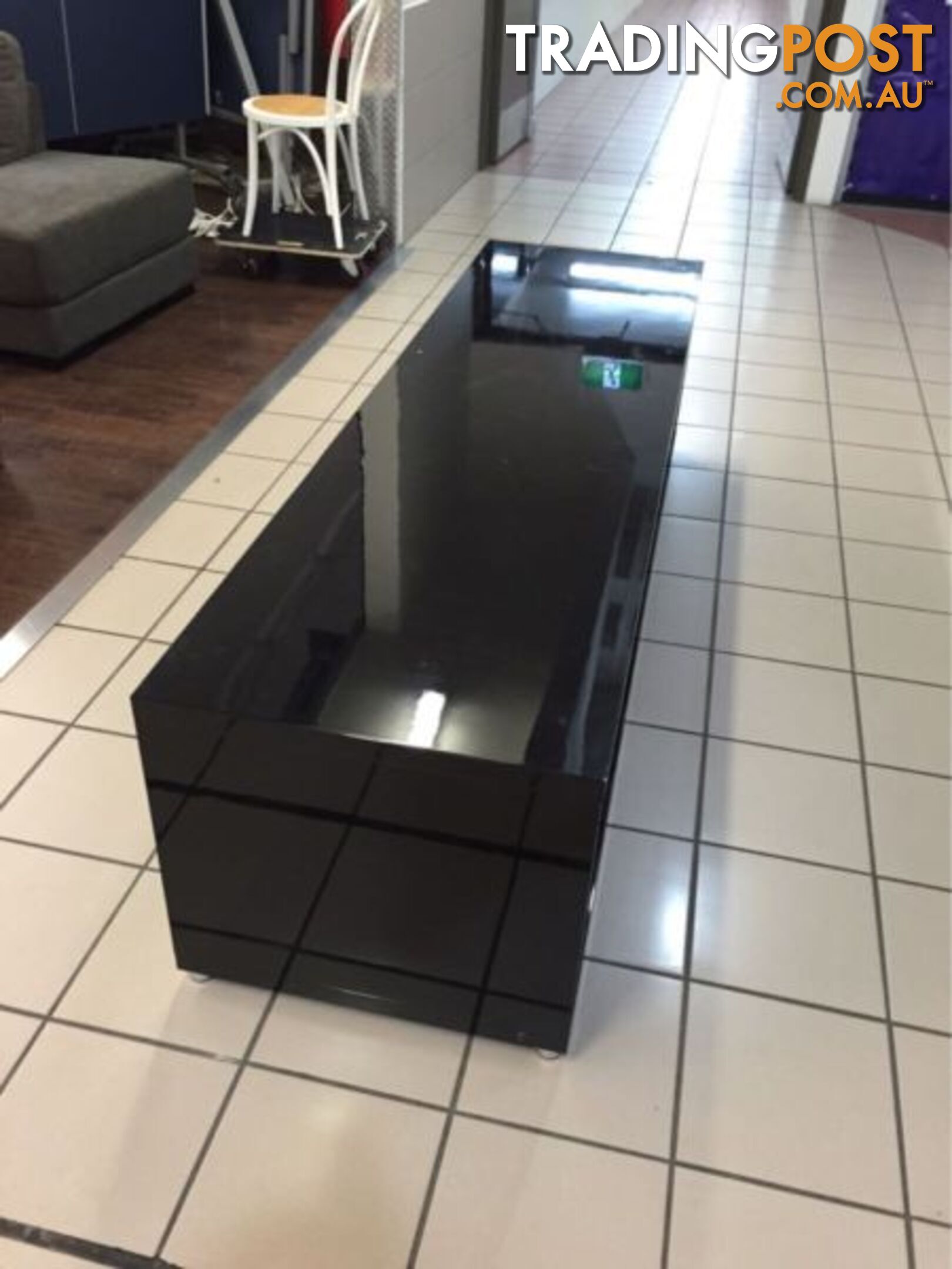 GLOSS BLACK TV UNIT 214CM