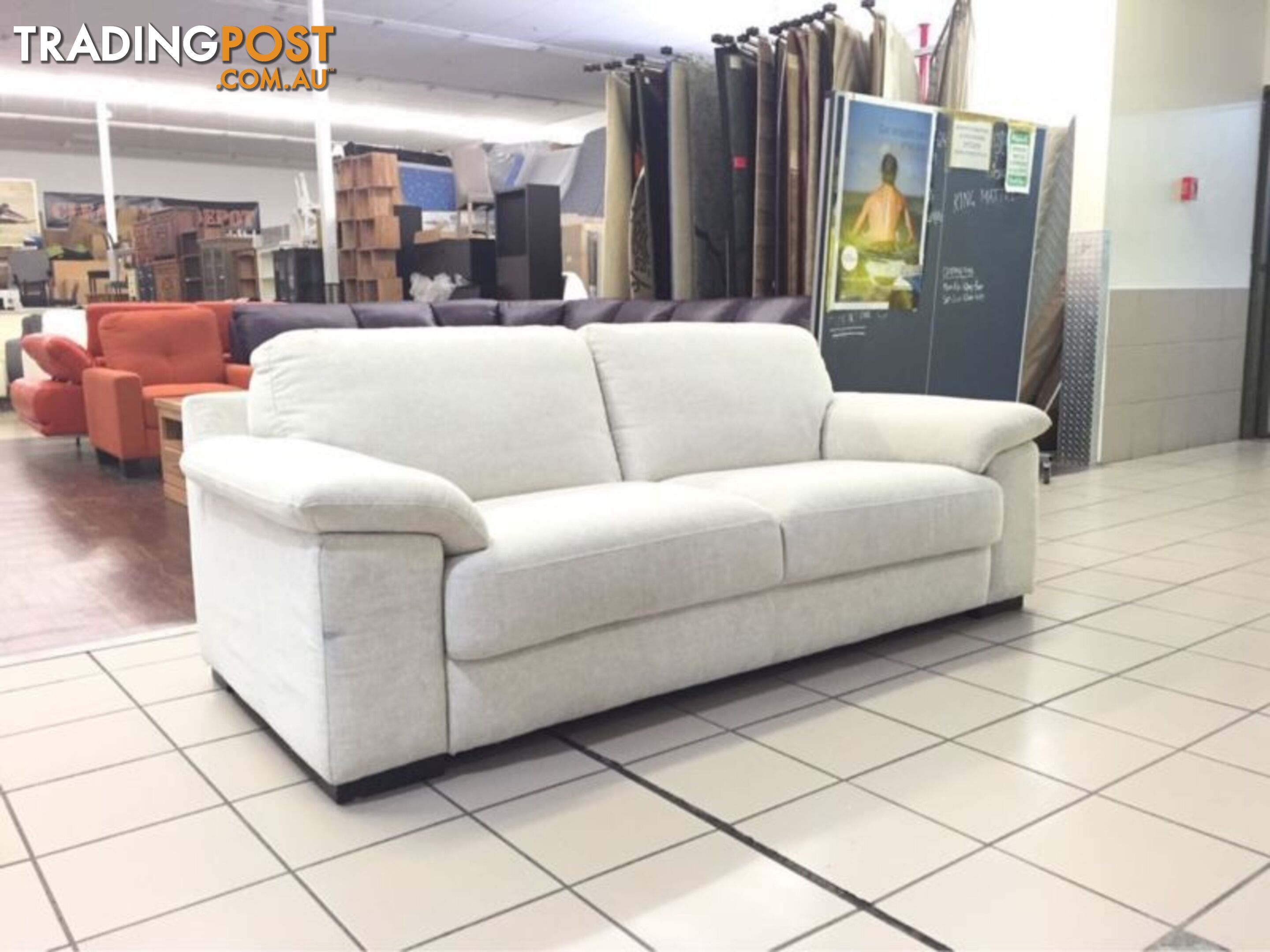 3 SEATER LOUNGE (BEIGE) FABRIC