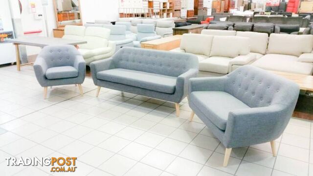 RETRO 3 SEATER FABRIC LOUNGE