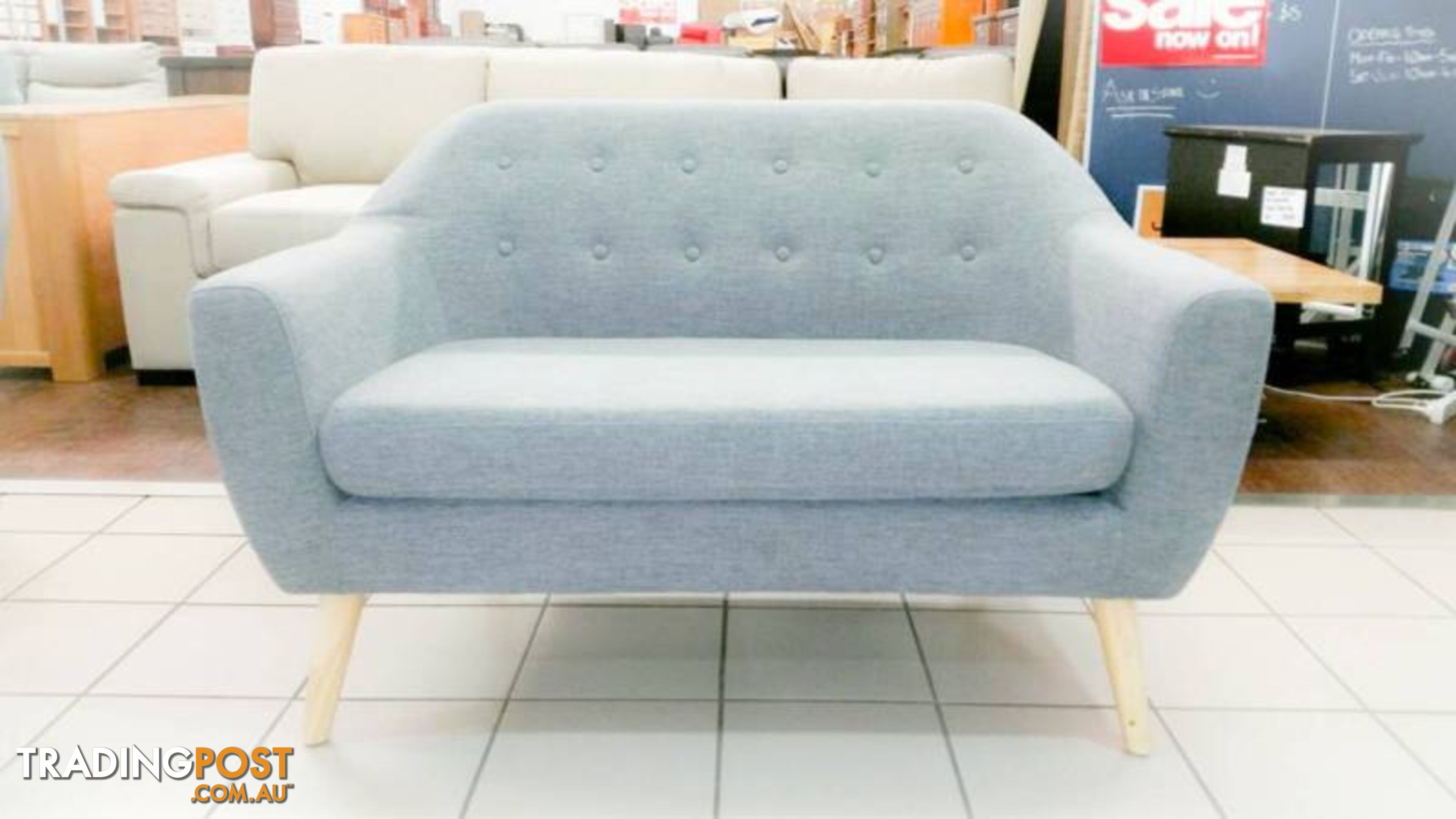 RETRO 3 SEATER FABRIC LOUNGE