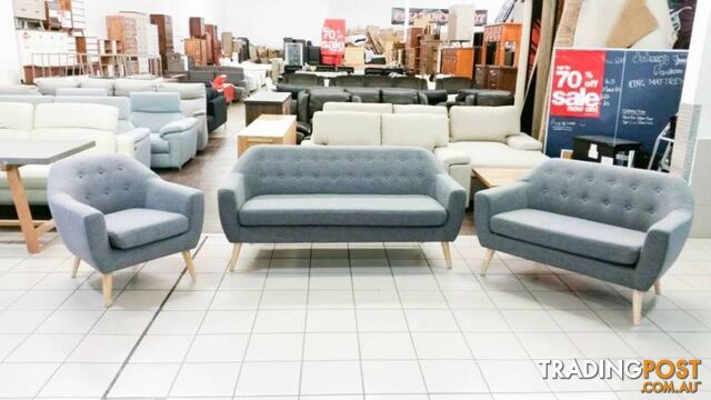 RETRO 3 SEATER FABRIC LOUNGE