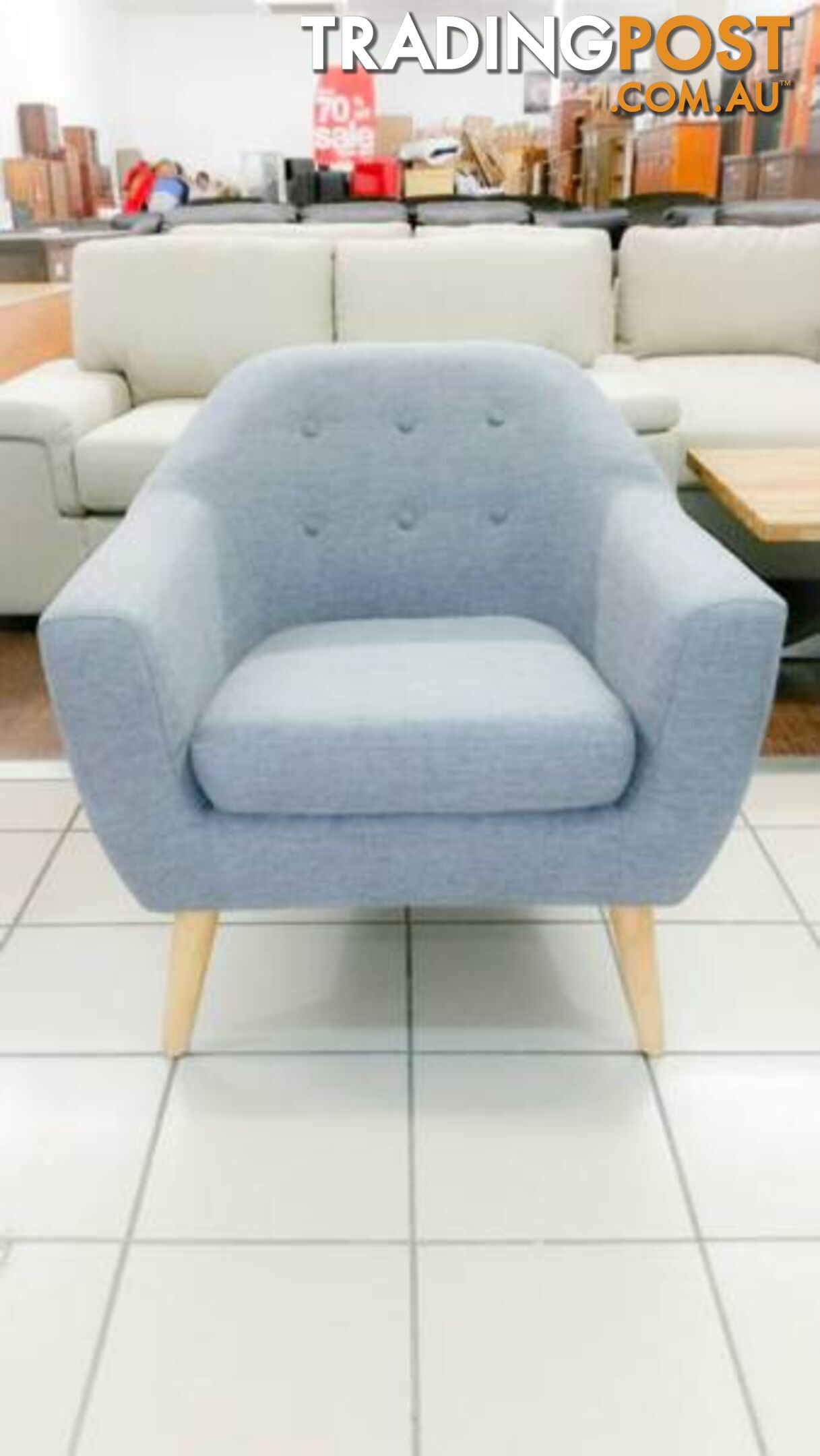 RETRO 3 SEATER FABRIC LOUNGE