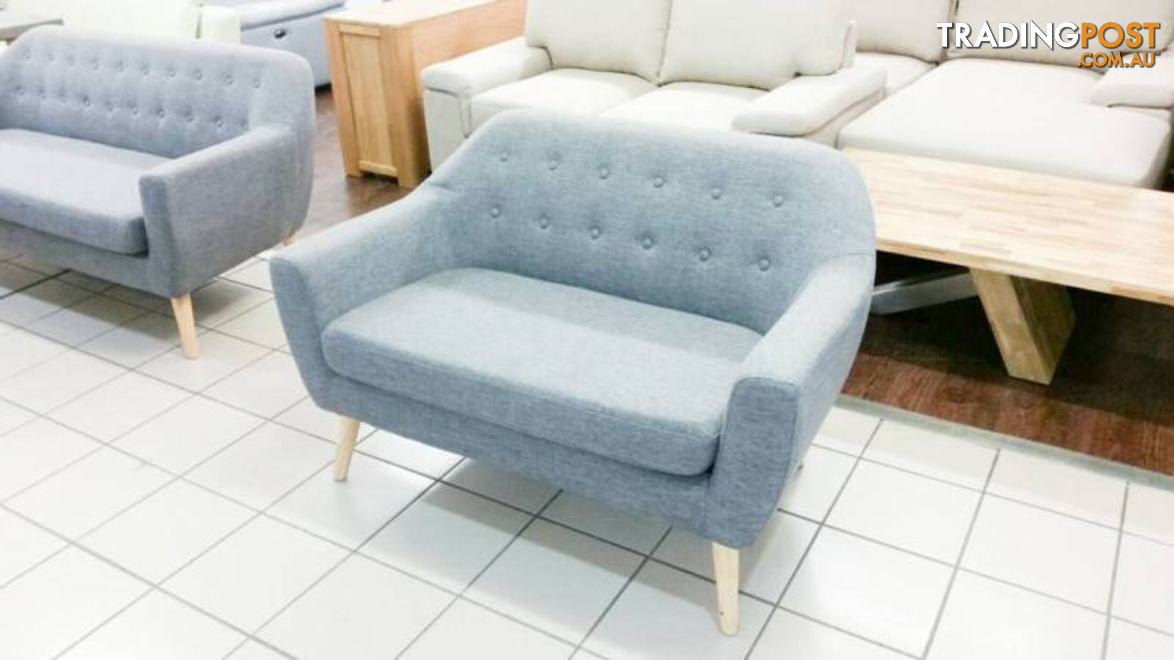 RETRO 3 SEATER FABRIC LOUNGE