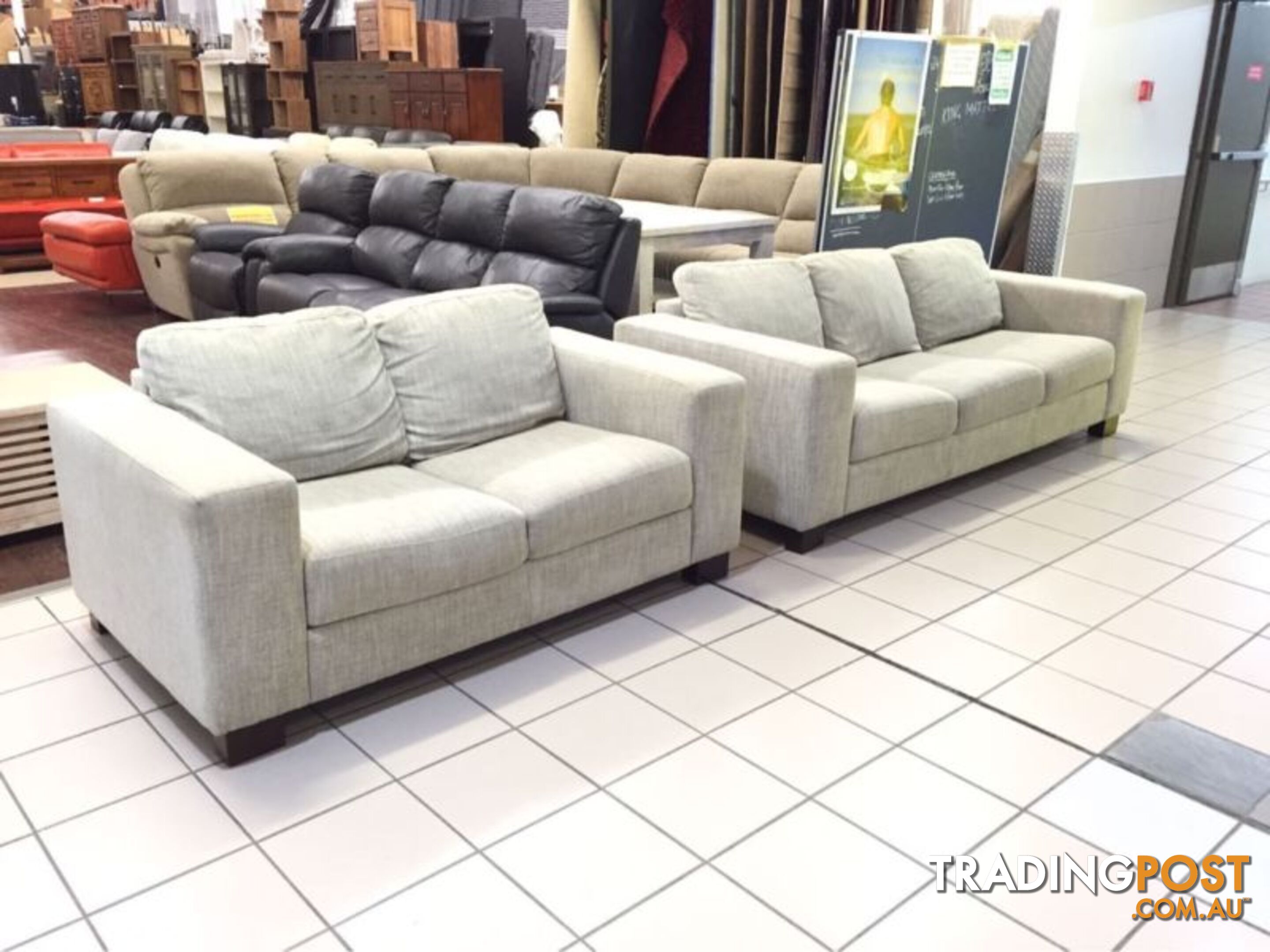 CLEARANCE YAMBA 3 + 2 SEATER PARK WHEAT