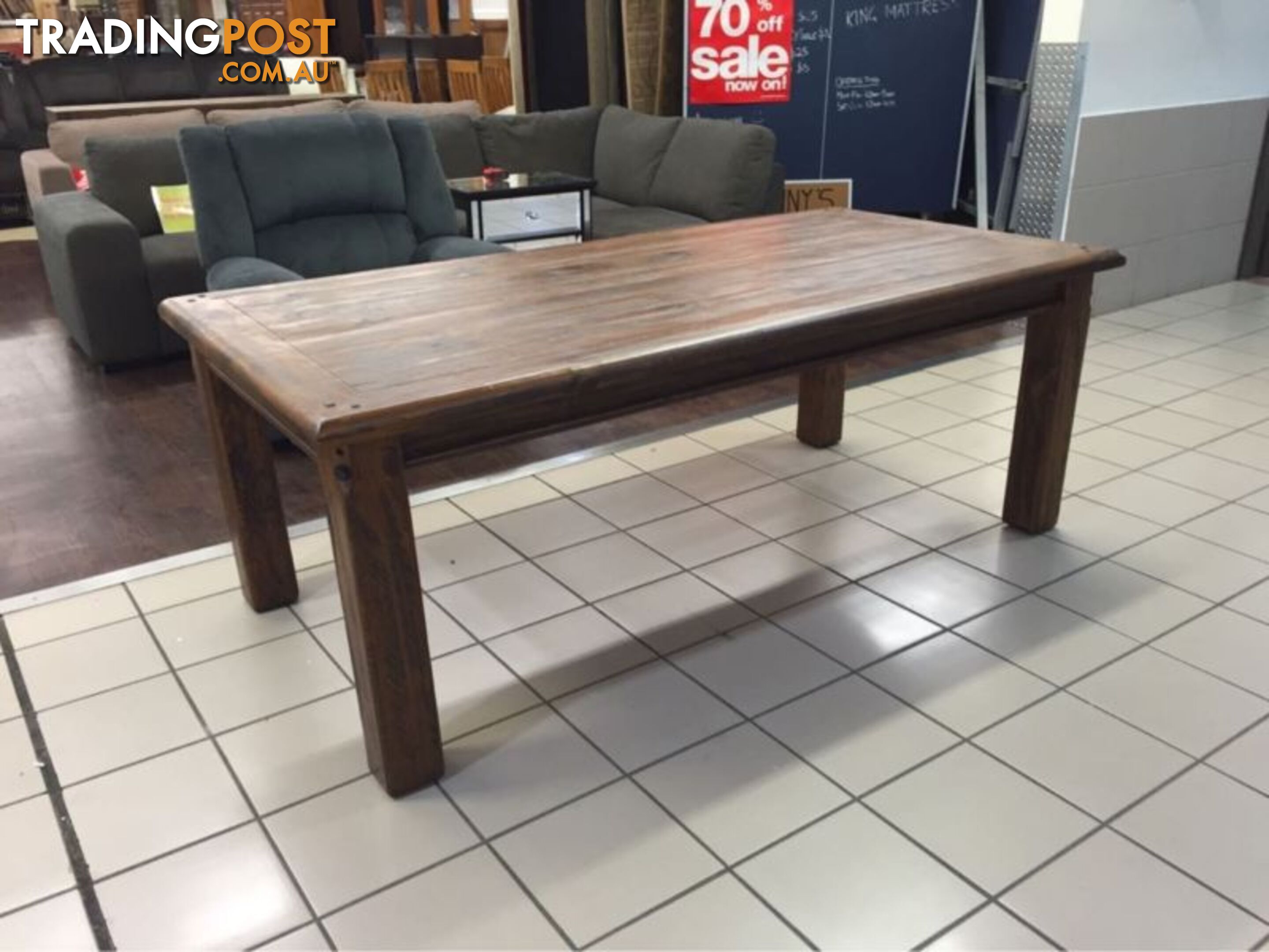 BRAND NEW - FARMHOUSE DINING TABLE - SOLID TIMBER