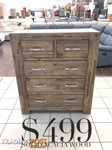 DRESSERS & TALLBOYS CLEARANCE! BRAND NEW & FACTORY SECONDS