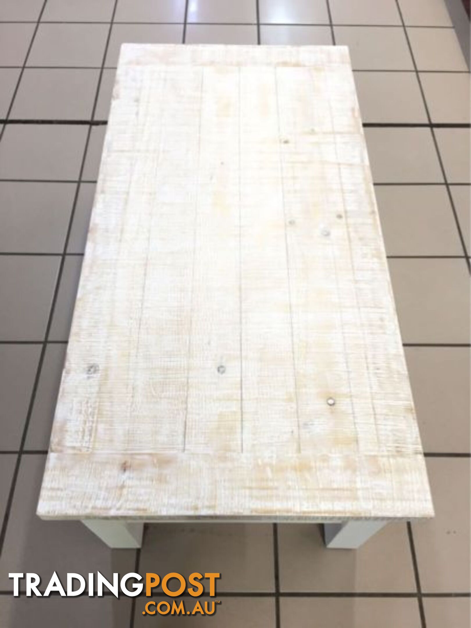 CLEARANCE PALMER COFFEE TABLE RUSTIC WHITE