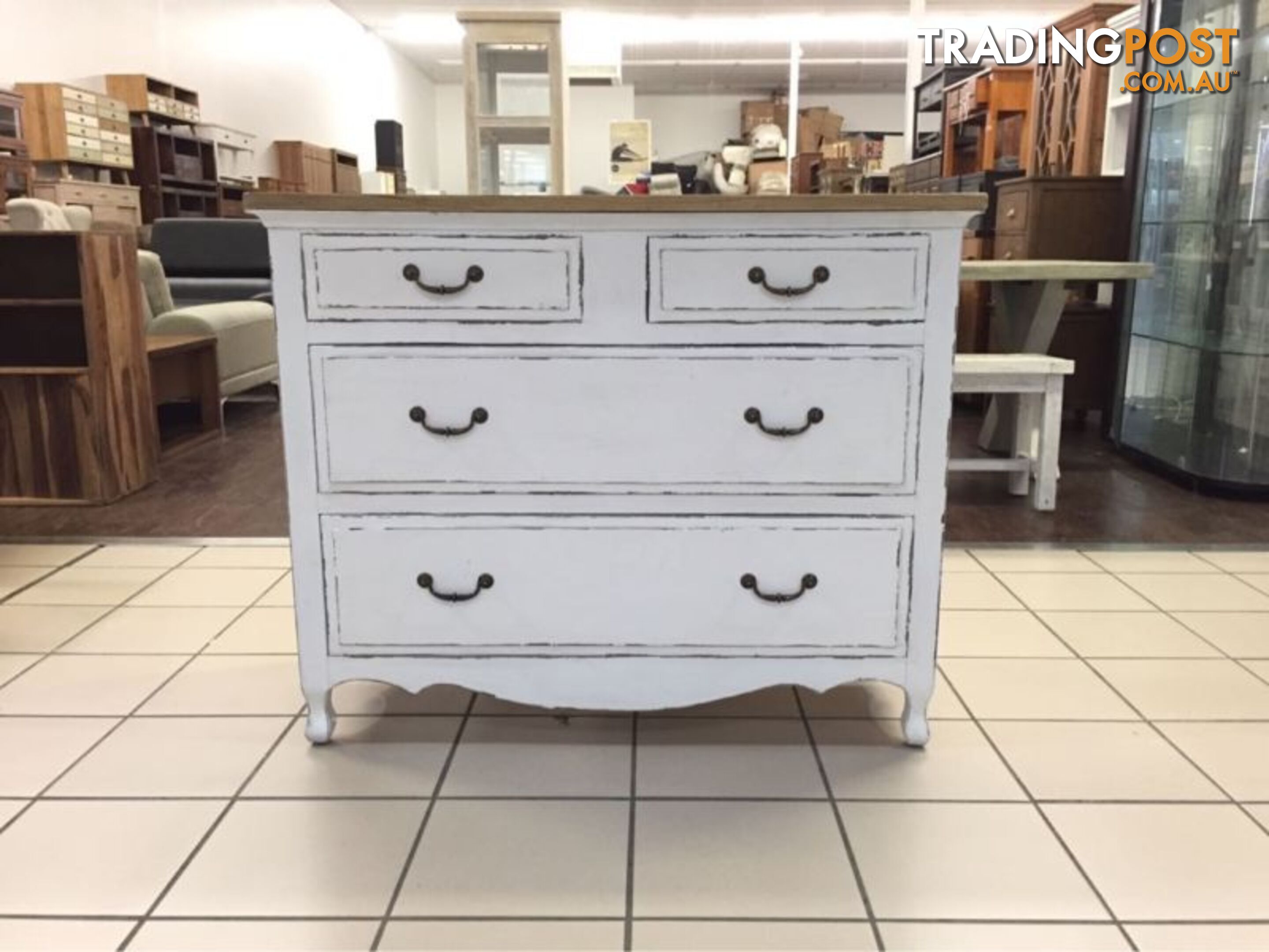 BRAND NEW - 4 DRAWER CABINET (OLD ELM)