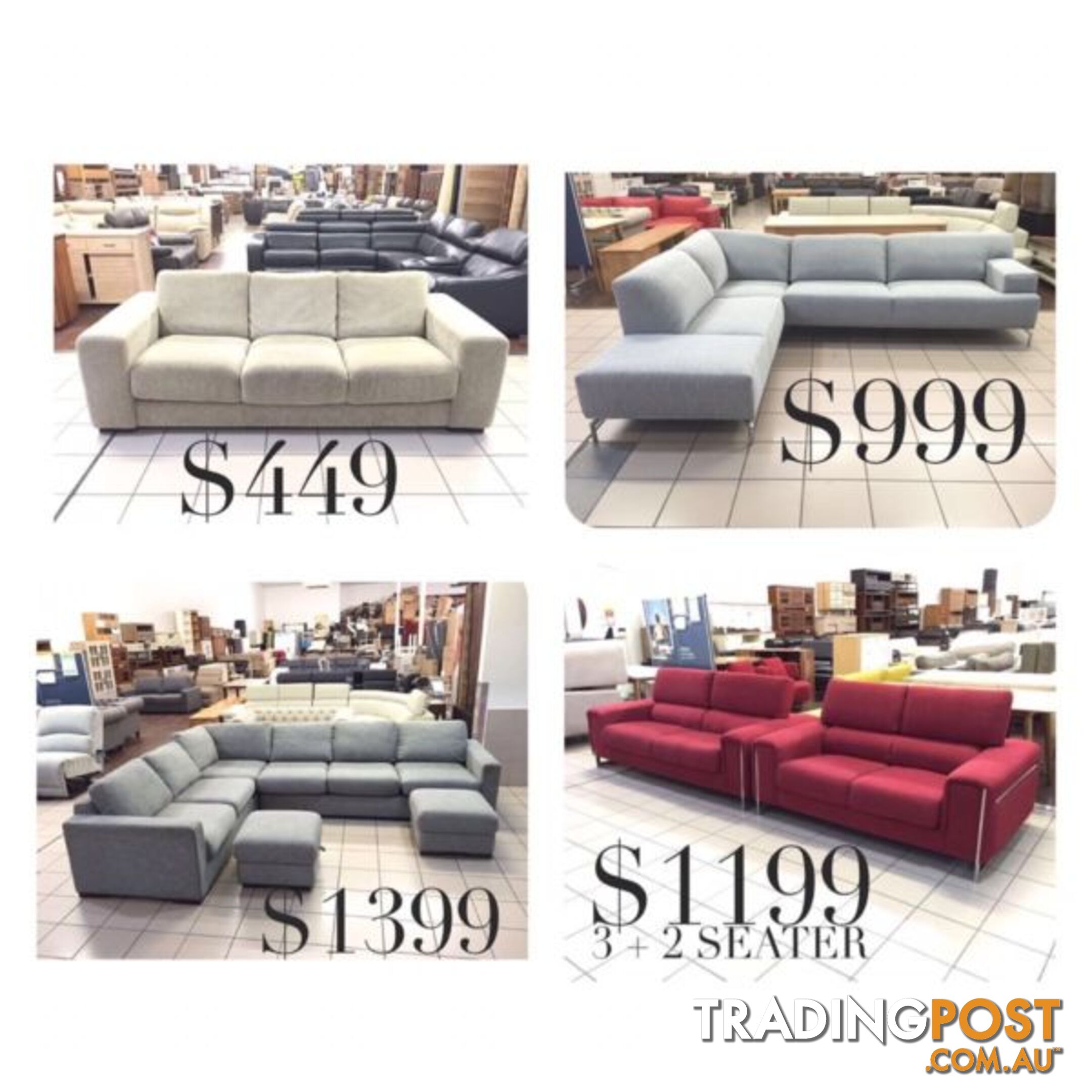 LOUNGE CLEARANCE! BRAND NEW, FACTORY SECONDS, EX DISPLAY...