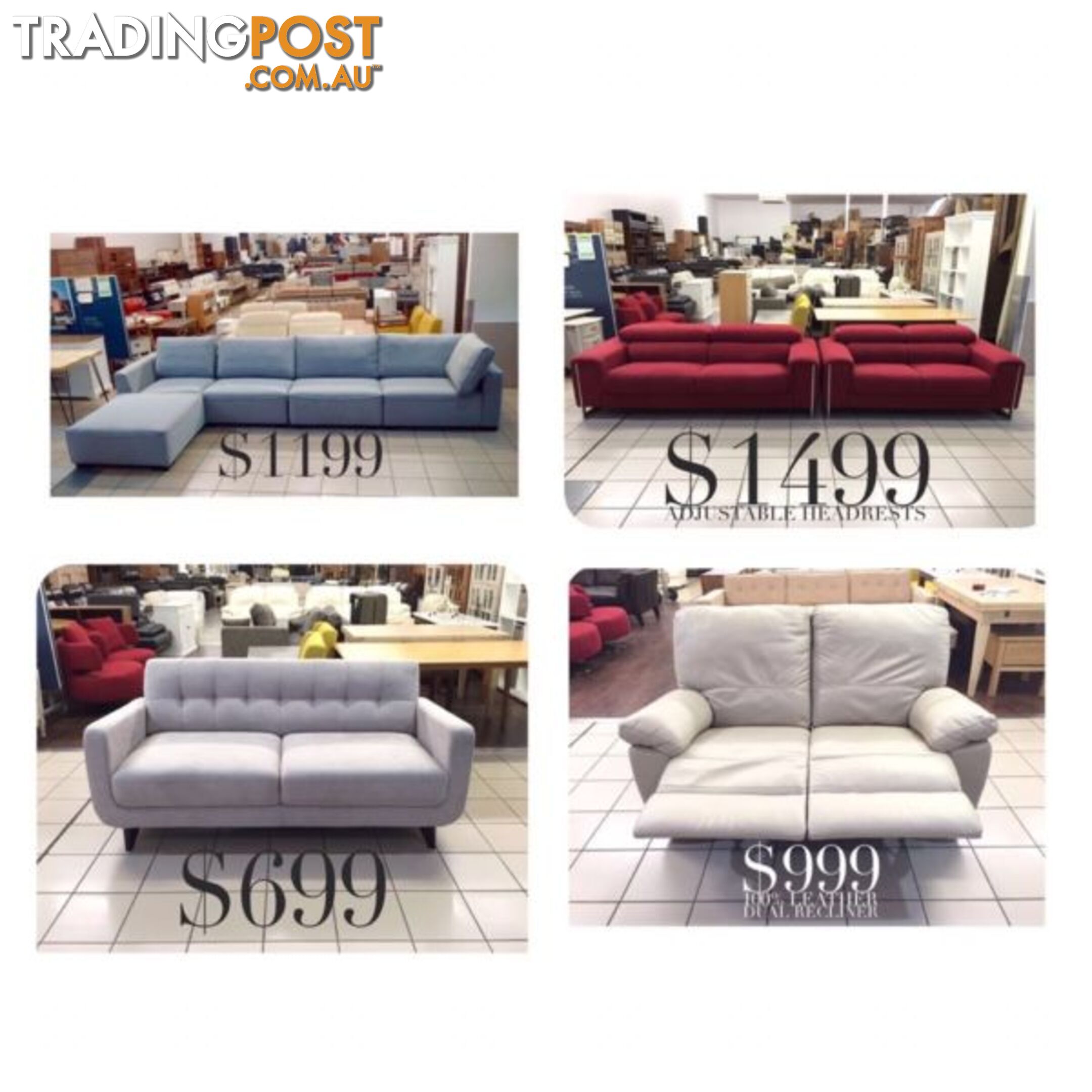 LOUNGE CLEARANCE! BRAND NEW, FACTORY SECONDS, EX DISPLAY...