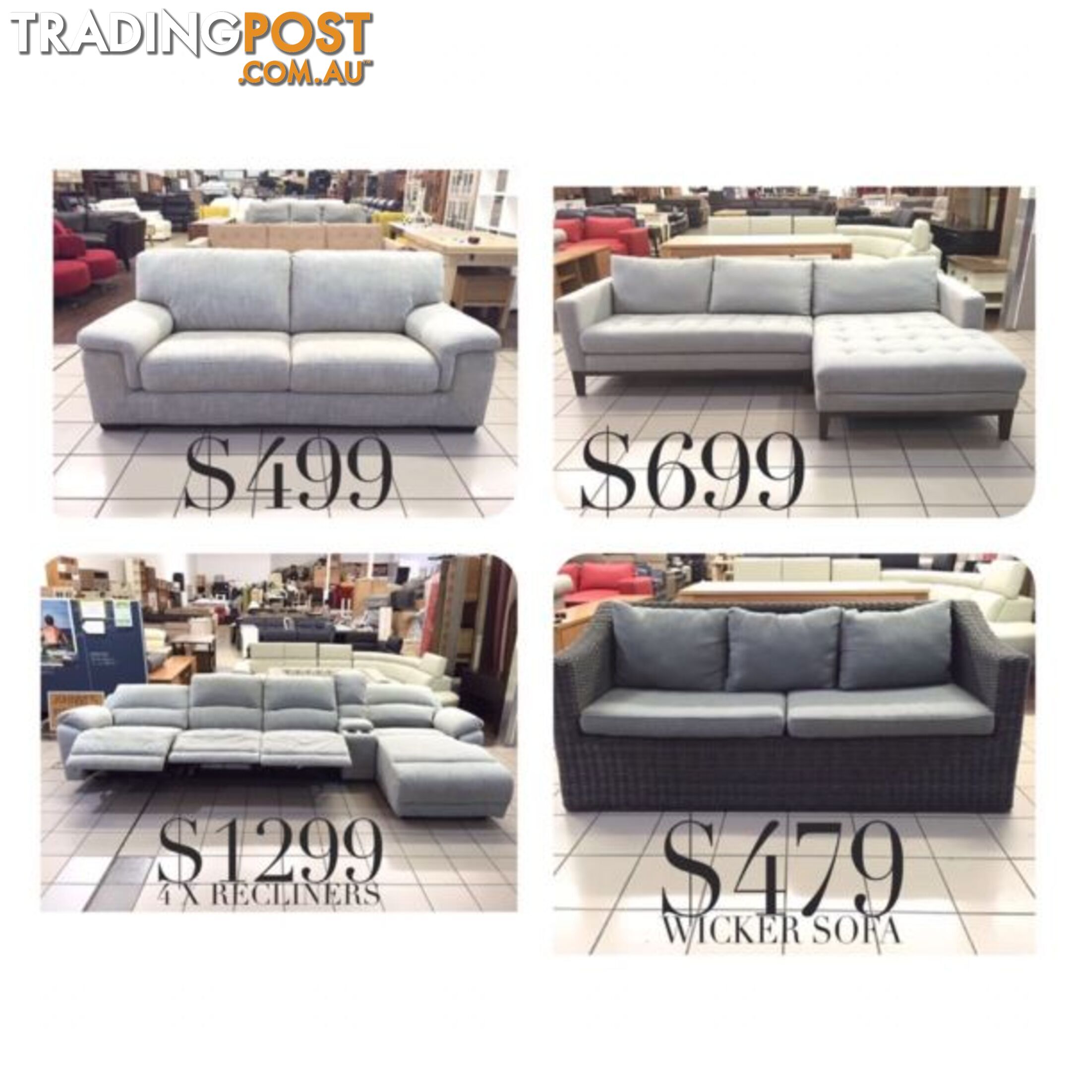 LOUNGE CLEARANCE! BRAND NEW, FACTORY SECONDS, EX DISPLAY...