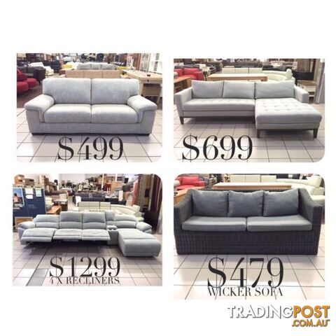 LOUNGE CLEARANCE! BRAND NEW, FACTORY SECONDS, EX DISPLAY...