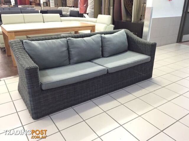 CLEARANCE 3 SEAT WICKER OUTDOOR SOFA