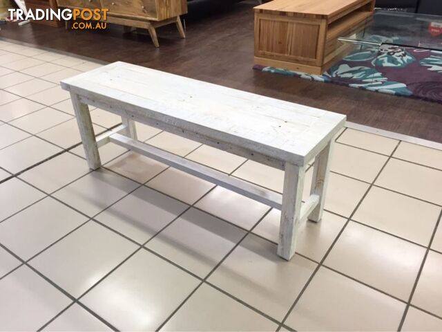 NEW HAVEN BENCH 120 WHITE WASH