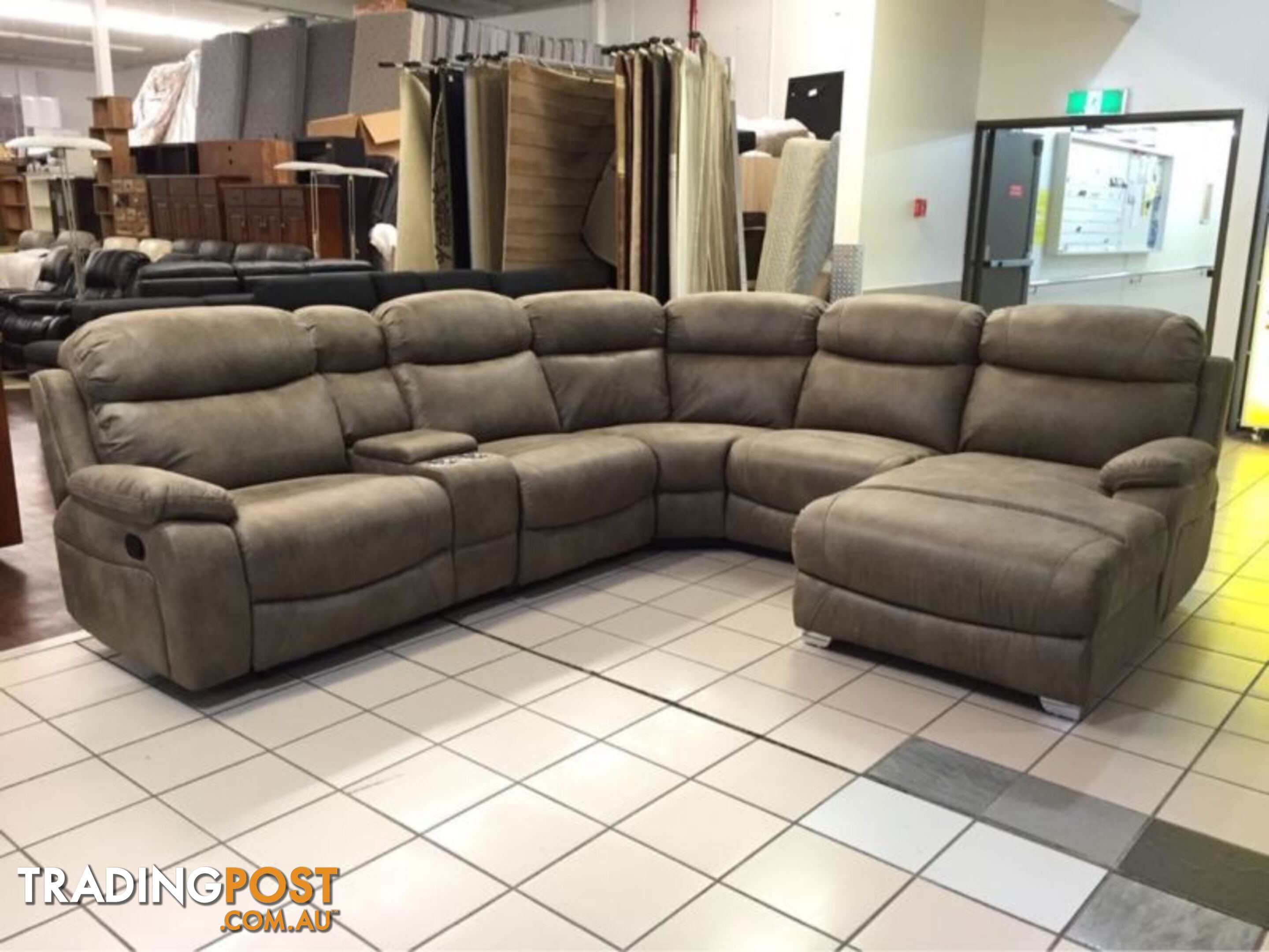 THE IMPERIAL MODULAR LOUNGE SUITE W/ CHAISE & RECLINER