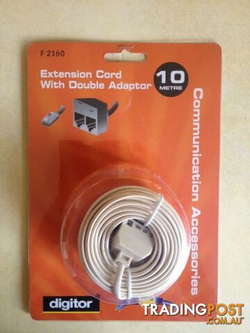 Extension cord with double adaptor