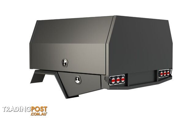 S3 1800MM UNISTRUT FLOOR SERVICE BODY FLAT ALLOY WITH 2 DOOR â BLACK