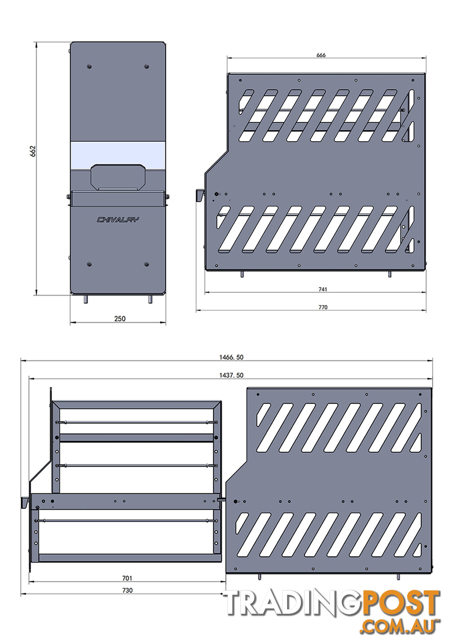 ALUMINIUM PANTRY SLIDE WHITE