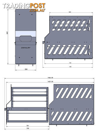 ALUMINIUM PANTRY SLIDE WHITE