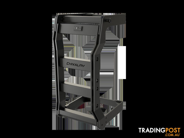 ALUMINIUM CANOPY REAR CLIMBING FOLDING LADDER BLACK