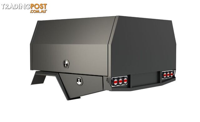S3 1650MM UNISTRUT FLOOR SERVICE BODY FLAT ALLOY WITH 2 DOOR â BLACK