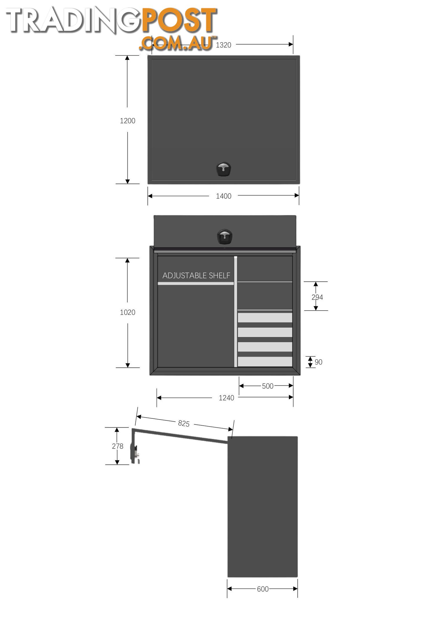 1400 F/P TRUCK TOOLBOX MARINE-GRADE ALLOY