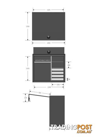 1400 F/P TRUCK TOOLBOX MARINE-GRADE ALLOY