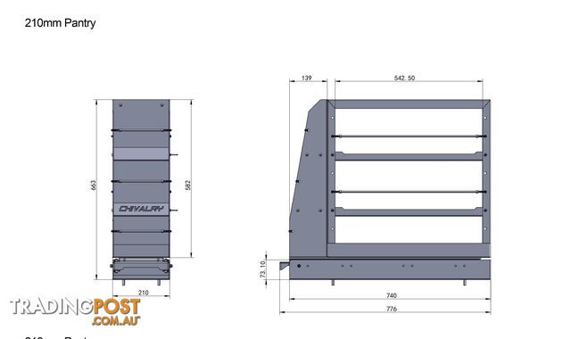 ALUMINIUM 210MM PANTRY - photo 5 of 10