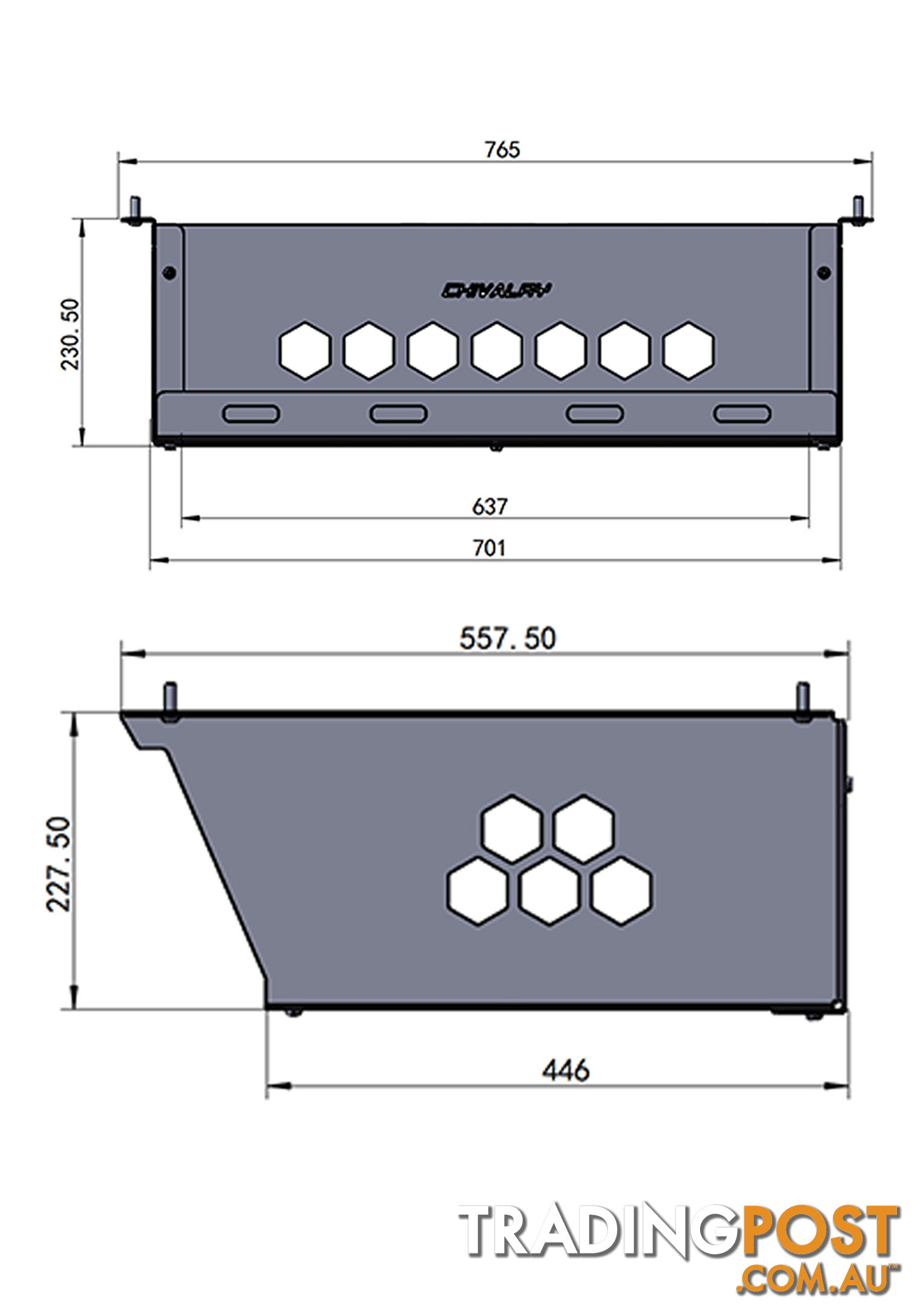 ALUMINIUM BASKET ROOF-MOUNTED CANOPY BASKET BLACK