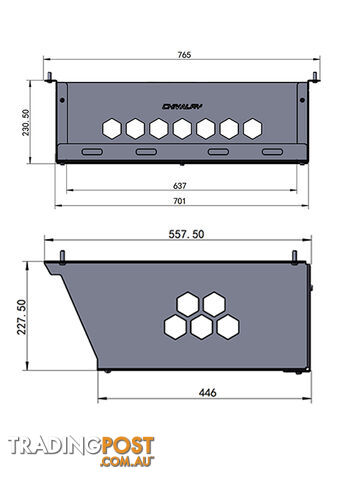 ALUMINIUM BASKET ROOF-MOUNTED CANOPY BASKET BLACK