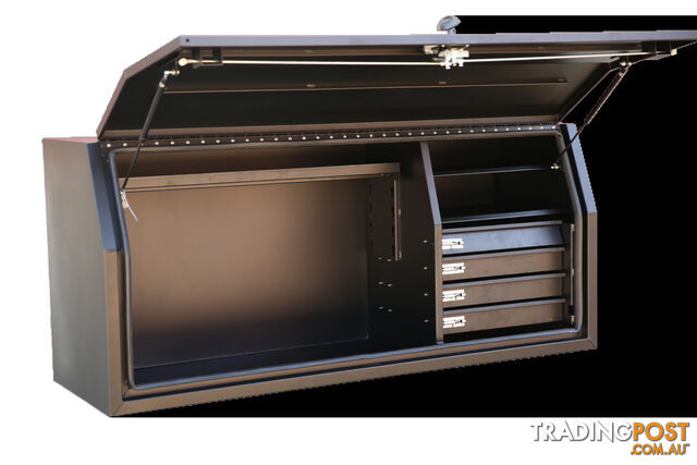 2100MM FULL OPENING TOOLBOX H86 FLAT PLATE WITH 4 DRAWERS â BLACK - photo 2 of 4