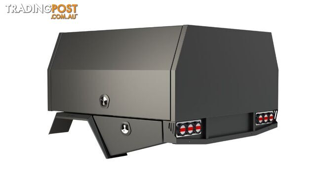 S1 2.0MM THICK 1800MM SERVICE BODY FLAT ALLOY WITH 2 DOOR â BLACK
