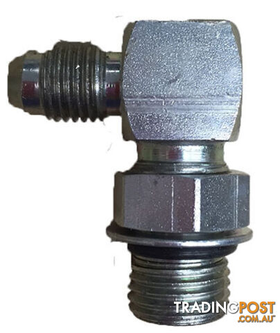 90 Degree 9/16″ UNO to 7/16″ JIC with Restrictor (EQ2118)