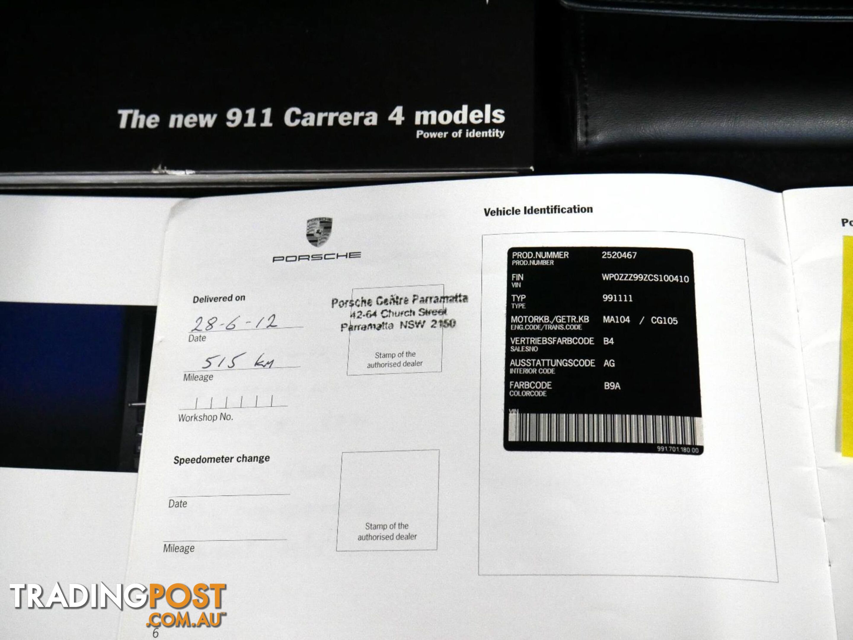 2012 PORSCHE 911 CARRERA 991 2D COUPE