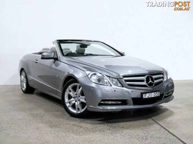 2012 MERCEDES-BENZ E250 CDIELEGANCEBE 207MY12 2D CABRIOLET