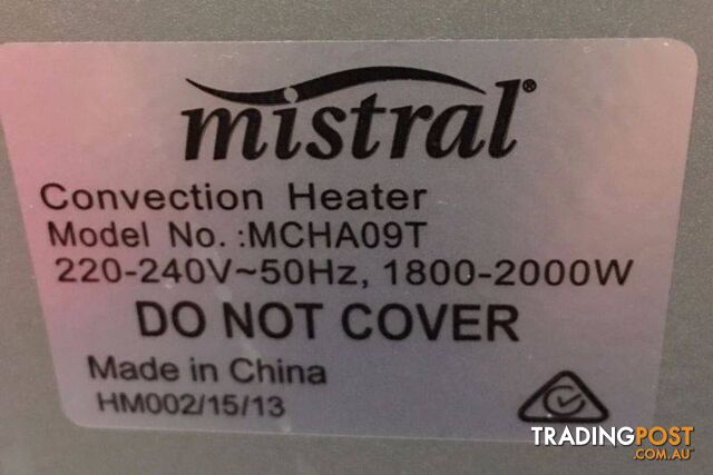 Mistral panel convection heater 2000 watt