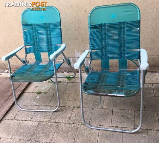 2 x vinyl fold out chairs $5 each