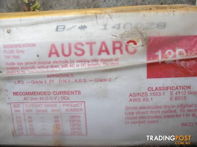 NEW ZEALAND MADE HIGH QUALITY WELDING ELECTRODES 5KG BOX SIZE 3.2