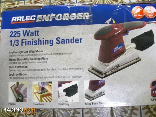 NEW ARLEC ENFORCER SANDER 225WATT ALLOY BASE DUST BAG LIGHT WEI - photo 2 of 9