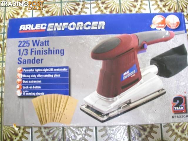 NEW ARLEC ENFORCER SANDER 225WATT ALLOY BASE DUST BAG LIGHT WEI - photo 3 of 9