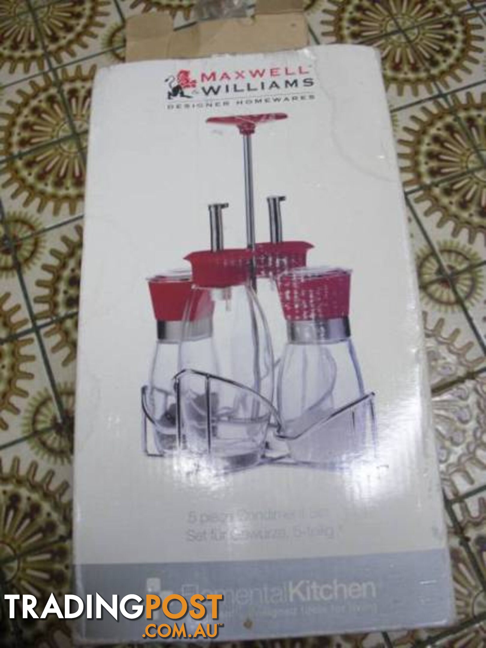 NEW MAXWELL WILLIAMS 5 PC CONDIMENT SET